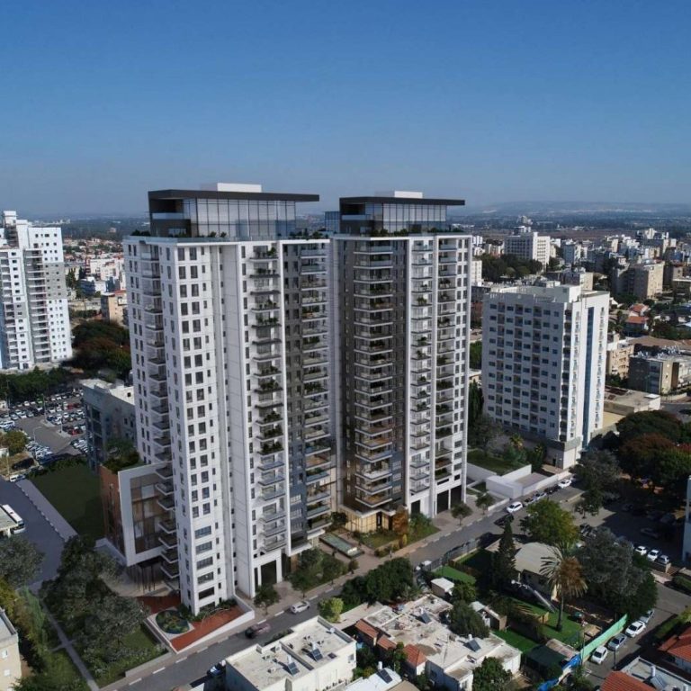Appartements dans projet 2 à 5 pièces à Hadera Projet à Hadera en centre ville dans quartier résidentiel proche commerces et de la gare. Roof top de 550m² pour les résidents